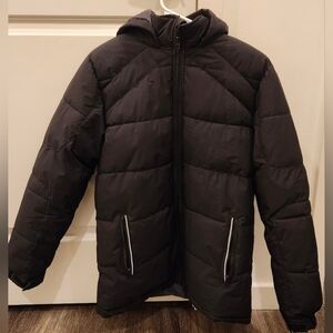 ZSHOW Boys Black Puffer Winter Coat | Hooded Insulated Jacket | Size 14–16